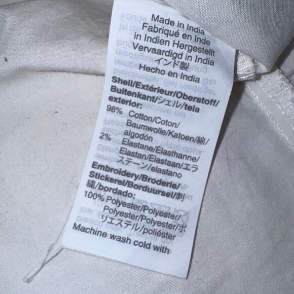 White with Blue J. Crew Embroidered Blouse - Picture 7 of 11